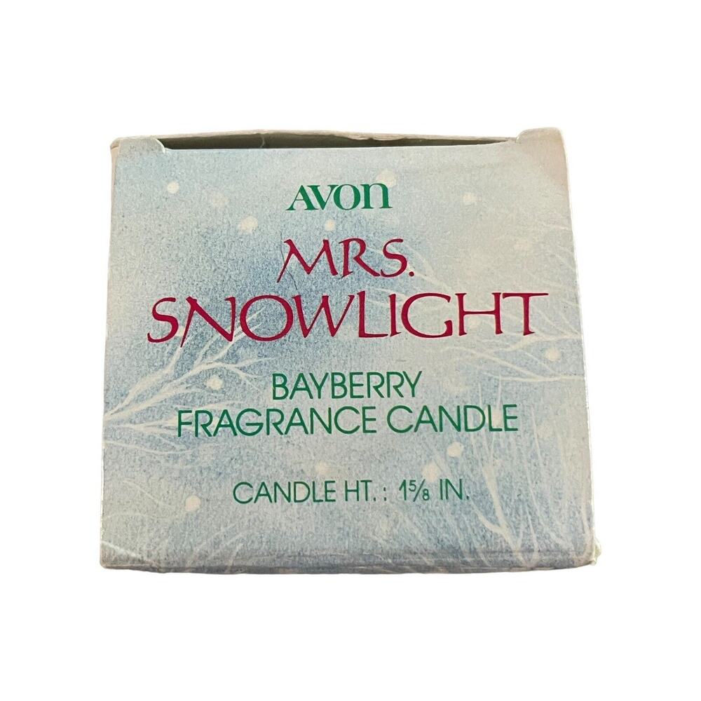 Avon SNOWMAN Christmas Bayberry Fragrance Candle Mrs. Snowlight 5 1/4" Vintage - Picture 8 of 9